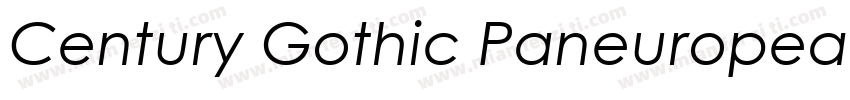 Century Gothic Paneuropean ExtraBol字体转换